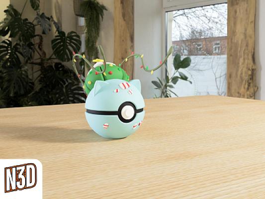#0001 - Bulbasaur - Christmas Ball