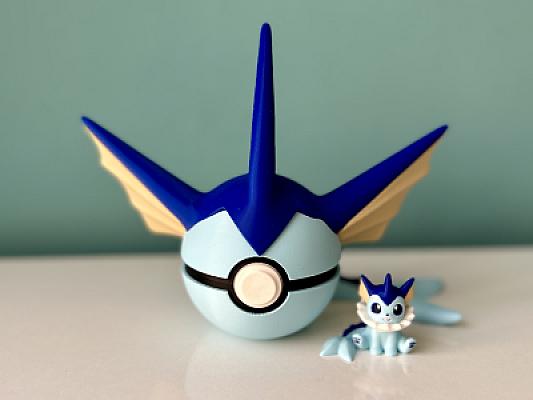 Vaporeon Ball - Pokemon - Pokeball Functional