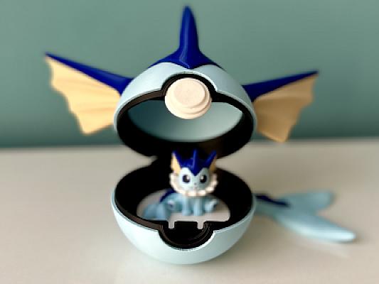 Vaporeon Ball - Pokemon - Pokeball Functional