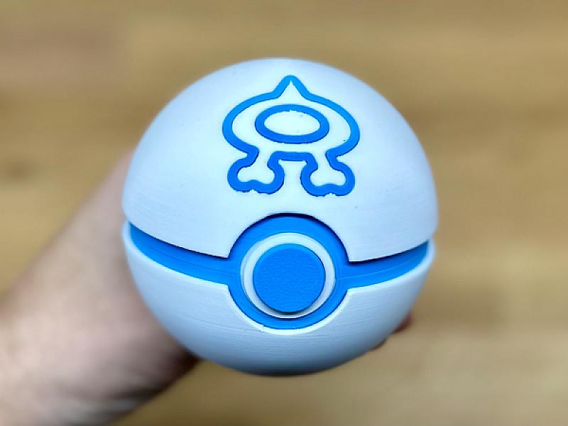 Team Aqua Ball - Pokemon - Pokeball Functional - MULTIPART - NO AMS