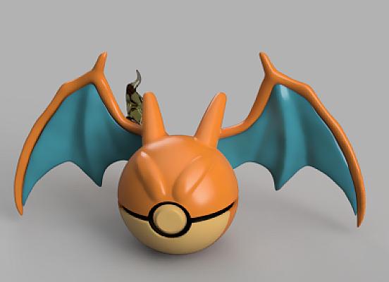 Charizard Ball - Pokemon - Pokeball Functional - MULTIPART - NO AMS VERSION