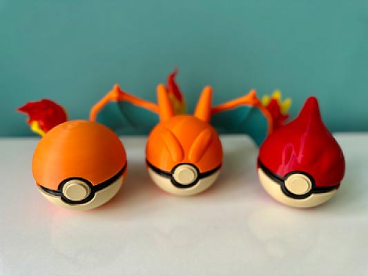 Charizard Ball - Pokemon - Pokeball Functional - MULTIPART - NO AMS VERSION