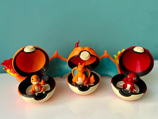 Charizard Ball - Pokemon - Pokeball Functional - MULTIPART - NO AMS VERSION