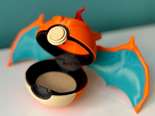Charizard Ball - Pokemon - Pokeball Functional - MULTIPART - NO AMS VERSION