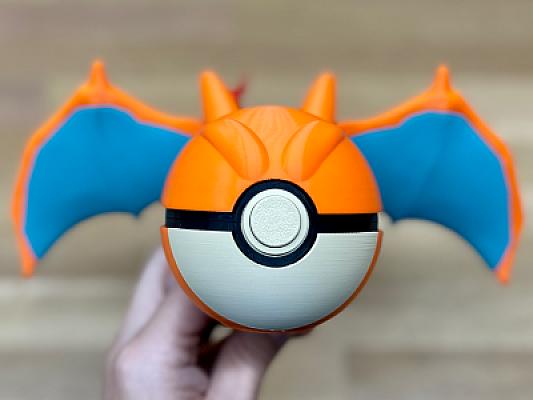 Charizard Ball - Pokemon - Pokeball Functional - MULTIPART - NO AMS VERSION