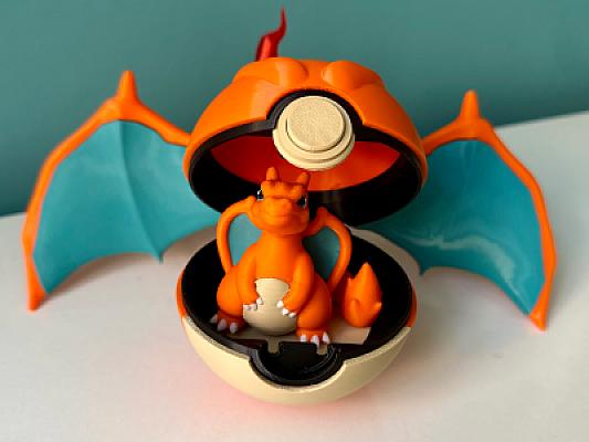 Charizard Ball - Pokemon - Pokeball Functional - MULTIPART - NO AMS VERSION