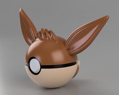 Eevee Ball - Pokemon - Pokeball Functional