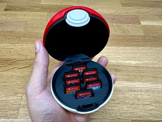 Pokeball Nintendo Switch Cartridge Holder