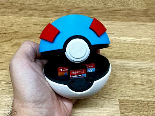 Pokeball Nintendo Switch Cartridge Holder