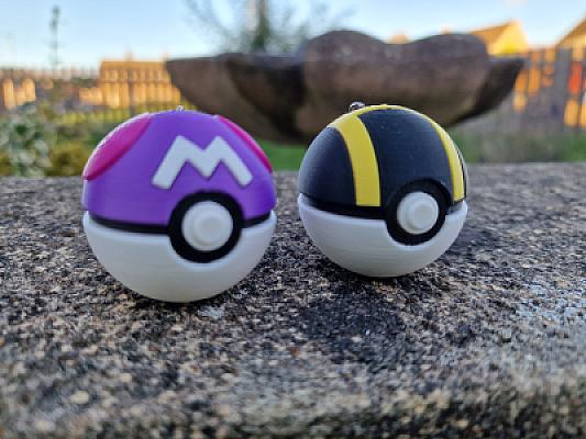 Pokeball Keychain Fidget - Master Ball