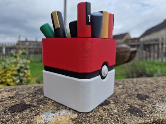 Pokeball Pencil Cup Squared
