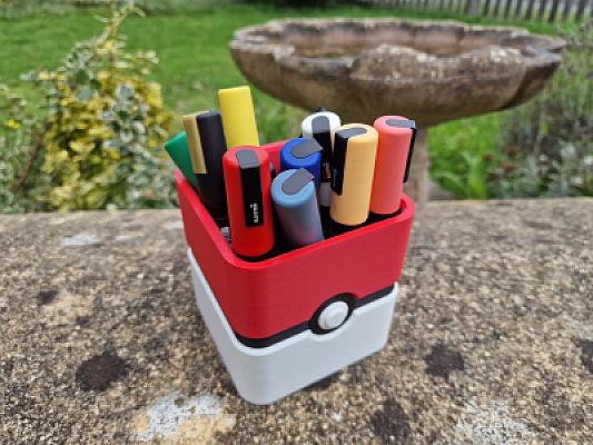 Pokeball Pencil Cup Squared