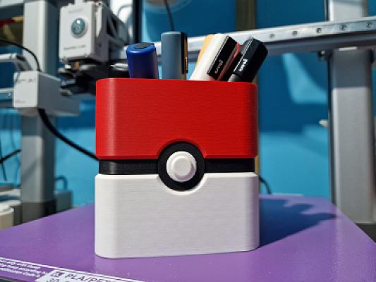 Pokeball Pencil Cup Squared