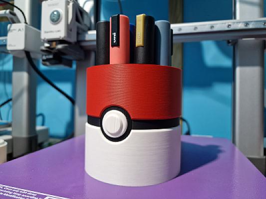 Pokeball Pencil Cup