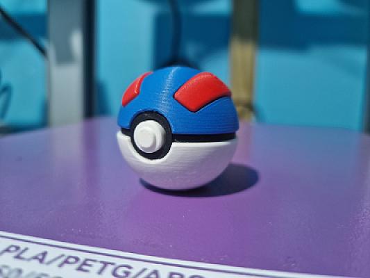 Pokeball Keychain Fidget - Great Ball