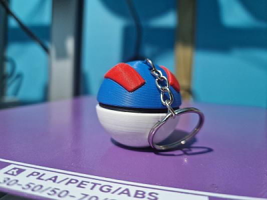 Pokeball Keychain Fidget - Great Ball