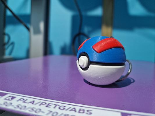 Pokeball Keychain Fidget - Great Ball