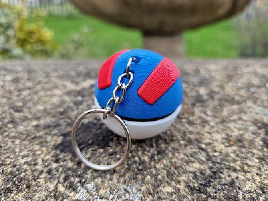 Pokeball Keychain Fidget - Great Ball