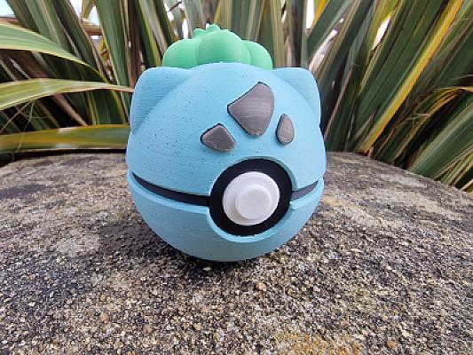 Bulbasaur Pokeball (Alt Bulb Added) - V2 0.2mm layer, 2 walls, 10% infill